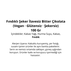 ERA Gurme Fındıklı Hurmalı Çikolata - Vegan & Şeker İlavesiz 100 g