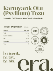 ERA Gurme Karnıyarık Otu Tozu (Psyllium Husk Powder) – 175 g