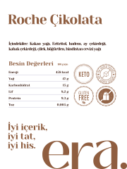 ERA Gurme Rocher Çikolata - Vegan, Glutensiz, Ketojenik - 80g