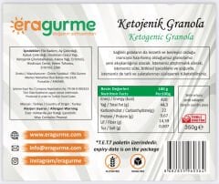 ERA Gurme KETOJENİK Granola - Vegan, Glutensiz, Ketojenik - 350 g