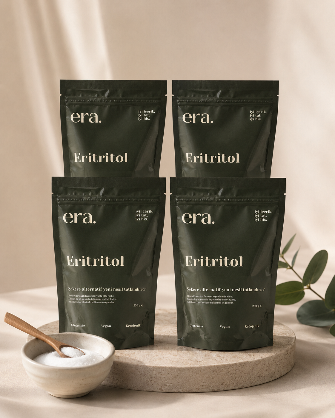 ERA Gurme Eritritol Doğal Tatlandırıcı 1 kg I PUDRA I Keto