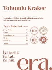 ERA - Ketojenik Tohum Kraker - Glutensiz, Yüksek Lifli -  50 g